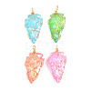 Arrow Electroplate Synthetic Quartz Pointed Pendants G-S359-177-1