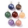 Natural Mixed Gemstone & Glass Charms G-N332-024-2