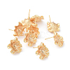 Brass Stud Earring Findings KK-F808-02G-1