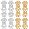 400Pcs 2 Colors Alloy Bead Caps FIND-PA0001-09-6