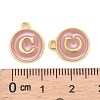 Golden Plated Alloy Enamel Charms ENAM-S118-07C-3