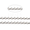 304 Stainless Steel Flower Link Chains STAS-B041-08P-2