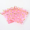 Heart Printed Organza Bags OP-R022-10x15-02-2