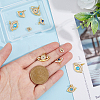 10Pcs 5 Style Eye Brass Micro Pave Cubic Zirconia Charms KK-DC0003-49-3