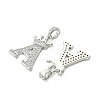 SHEGRACE Brass Micro Pave Clear Cubic Zirconia Pendants XGRQ5F521-809P-2