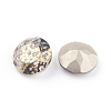 Pointed Back & Back Plated Glass Rhinestone Cabochons RGLA-J012-8mm-001GP-2