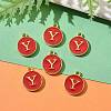 Golden Plated Alloy Enamel Charms LS-ENAM-S118-03Y-5