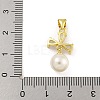 Rack Plating Brass Pave Cubic Zirconia Pendants KK-G513-24G-3