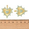 Brass Micro Pave Sky Blue Cubic Zirconia Pendants CU-CBA6938-07G-04-3