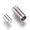 Tarnish Resistant 304 Stainless Steel Magnetic Clasps with Glue-in Ends STAS-D159-15-2