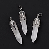 Natural Quartz Crystal Big Pointed Pendants G-E059-03AS-09-2