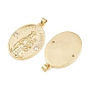 Brass Micro Pave Clear Cubic Zirconia Pendants KK-L275-59G-01-2
