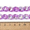 Electroplate Transparent Glass Beads Strands EGLA-N057-02A-08-4