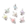 Acrylic & Tibetan Style Alloy Pendants PALLOY-JF04325-1