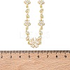 Brass Pave Cubic Zirconia Flower Pendant Necklaces NJEW-C121-04D-01G-5