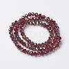 Electroplate Transparent Glass Beads Strands EGLA-A034-T4mm-S14-2