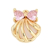 Brass Micro Pave Cubic Zirconia Pendants ZIRC-P122-05A-G02-1