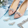 4Pcs 2 Colors Wing Alloy Rhinestone Shoe Decoration FIND-GO0002-27-4