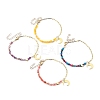 Brass Charm Bracelets BJEW-JB05497-1