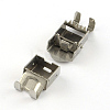 Tarnish Resistant Smooth Surface 201 Stainless Steel Watch Band Clasps STAS-R063-85-4