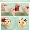 12Pcs 4 Styles Flat Round Wooden Doll Stands Display Holder DIY-GA0007-28-3