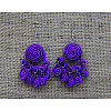 Iron Polyester Dangle Earrings FS-WG1F812-09-1
