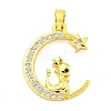 Brass Micro Pave Clear Cubic Zirconia Pendant FIND-Z044-03G-1