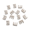 Tarnish Resistant 304 Stainless Steel Letter Charms X-STAS-O072-E-2