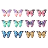 12Pcs 6 Colors Printed Alloy Pendants FIND-FS0001-28-1