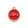Alloy Enamel Pendants X-ENAM-S124-01B-07K-3