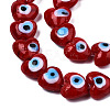 Handmade Evil Eye Lampwork Beads Strands LAMP-N029-010I-2