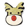 Christmas Theme PU Leather Brooch JEWB-C004-01H-1