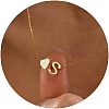 Simple Style Adjustable 316L Surgical Stainless Steel Heart and Initial Pendant Necklaces for Women WG95AEF-19-1