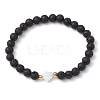 3Pcs 3 Styles Natural Gemstone & Howlite Beads Stretch Bracelets Sets BJEW-JB11007-3