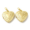 Rack Plating Brass Locket Pendants KK-G452-06G-2