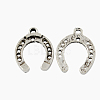 Tibetan Style Alloy Horseshoe Pendants TIBEP-23708-AS-NR-1