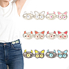 GOMAKERER 7 Pairs 7 Colors Monster Shape Alloy Adjustable Jean Button Pins AJEW-GO0001-33-1