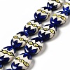 Handmade Printed Porcelain Beads PORC-F005-01F-4