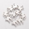 Tarnish Resistant 304 Stainless Steel Kitten Charms STAS-Q201-T155-1