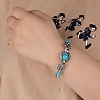 Natural Turquoise Bead Bracelets PW-WGFCF02-01-3