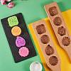 Flower & Flat Round & Square Wooden Press Mooncake Molds BAKE-SZ0001-04-4