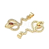 Brass Micro Pave Cubic Zirconia Pendants KK-L243-29G-04-2
