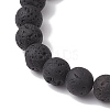 12Pcs 12 Styles 8mm Round Natural Lava Rock Constellation Beaded Bracelet Sets BJEW-JB10870-5