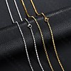 Stainless Steel Box Chain Necklace NJEW-YWC0001-02G-02-1