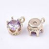 Transparent Glass Charms GLAA-T007-17C-3