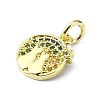 Brass Micro Pave Colorful Cubic Zirconia Pendants KK-H475-18G-02-2