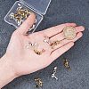 Rack Plating Brass Lobster Claw Clasps with Clip Ends KK-PH0035-34-3