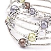Five Loops Fashion Wrap Bracelets BJEW-JB05512-01-2