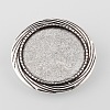 Vintage Alloy Brooch Cabochon Bezel Settings PALLOY-O038-36AS-2