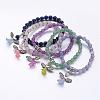 Natural Gemstone Beads Stretch Charm Bracelets BJEW-JB02592-1